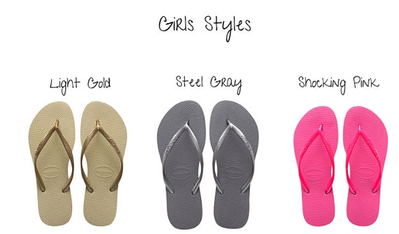 ladies gold havaianas flip flops