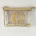 Stadium Approved Clear Purse, Cross Body Purse - Small, Clear Crossbody Bag, Clear Purse with Monogram, Purse for Stadium, Gold Clear Bag