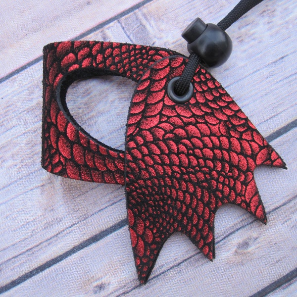Leather Lizard Harness--Fire Dragon with Wings