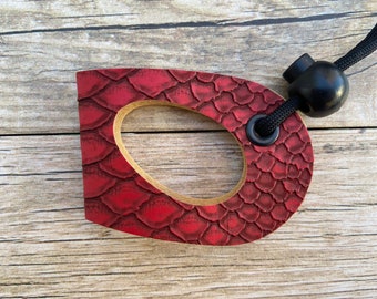 Vegan Leather Lizard Harness--Red Dragon