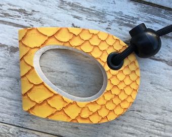 Vegan Leather Lizard Harness--Yellow Dragon