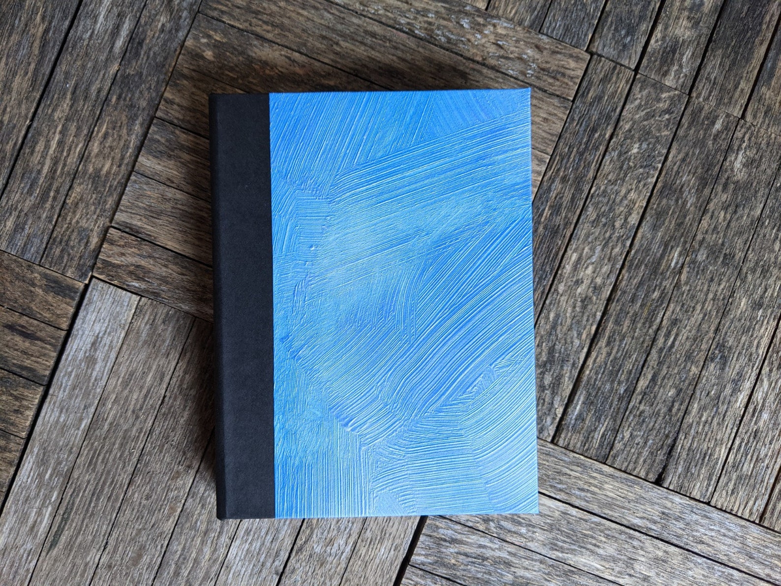 Handpainted Light Blue Cover With a Black Spine Medium Book Etsy
