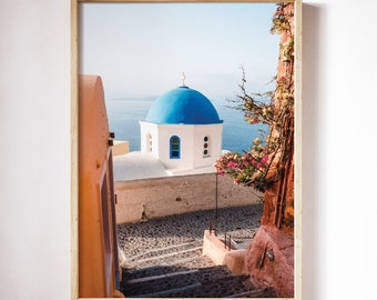 Greece Photography, Santorini Print, Greek Islands Photo, Oia Photography, Travel Photography, Blue and White,Mediterranean Wall Art Digital