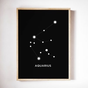 Zodiac Gift Aquarius, Aquarius Gift For Women, Aquarius Gift For Men,Horoscope Gifts Aquarius,Astrology Gifts,Aquarius Art Prints, Star Sign