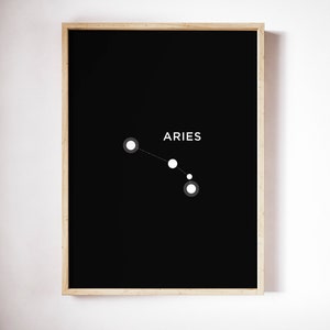 Widder Kunstdrucke, Sternzeichen Geschenk Widder, Sternenkarte Druck, Widder Geschenk für Männer, Widder Geschenk für sie, Horoskop Geschenke Widder, Astrologie Geschenke Widder