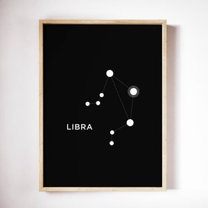 Libra Gemini Constellation Print, Zodiac Gift Libra, Libra Gift For Women, Libra Gift For Men, Horoscope Gifts Libra,Astrology Gifts Libra