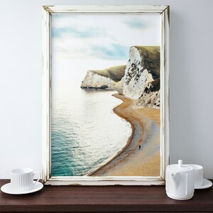 White Cliffs of Dover Poster, Coastal Wall Art Prints, Blue, Instant Download Printable Art, Beach Photography, Beach Decor, Ocean Print Art