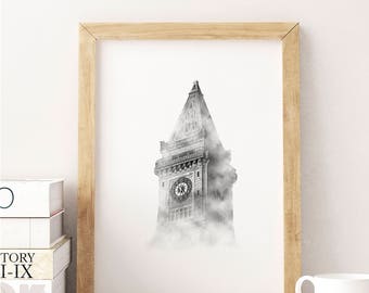 Big Ben, Big Ben Print, London poster, London Print, Urban print, Big Ben Photography, London Photography, Black and White, Wall Art Decor