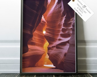 Impresión digital del desierto, arte de la pared de Arizona, arte imprimible, decoración del suroeste, minimalista boho, desierto de California, decoración de la habitación femenina, arte del atardecer