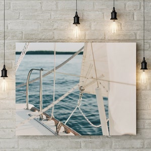 Yacht Photography, Sail Print, Wall Art Decor, Sailboat, Sailing Photo, Boat Photography, Nautical Photography, Ocean Printable, Boat Photo