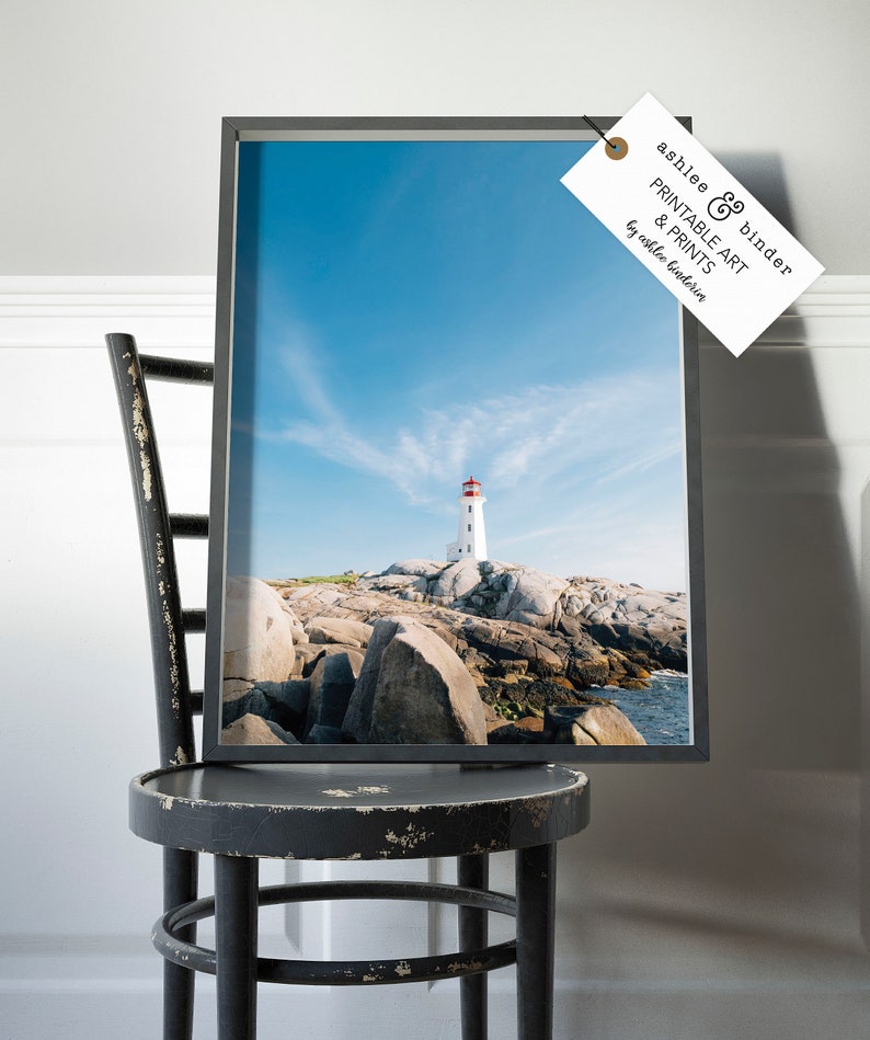 Lighthouse Printable Decor Coastal Beach Decor Nautical Wall - Etsy
