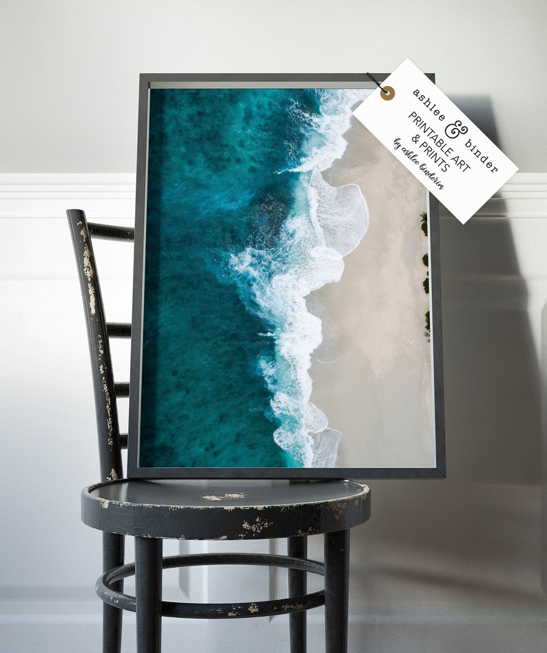 Ocean Print Large Ocean Art Print Oceanic Photography Teal Etsy