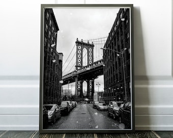 Brooklyn Bridge, New York City Skyline Photo, New York Large Wall Art, Printable Large Wall Art Poster, Cityscape Print, New York Photo