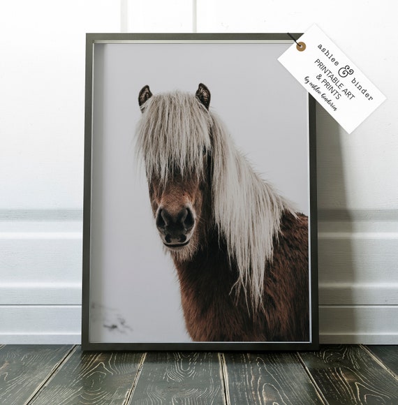 Horse Print, Scandinavian Wall Decor, Wild Horse Photography, Wilderness Print, Equestrian Printable Art, Scandi Home Decor,Instant Download