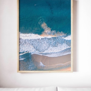 Coastal Prints, Beach Print, Ocean Water Waves Photography, Modern Minimalist Large Poster, Ocean Wave, Printable Large Poster, Ocean Poster
