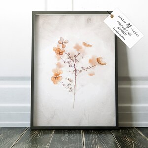 Impression abstraite de fleurs, art imprimable, téléchargement immédiat, impression florale, impression de fleurs, art mural floral, impression botanique, impression de fleurs, art rose