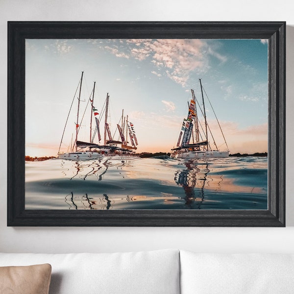 Yacht Photography, Sail Print, Wall Art Decor, Sailboat Photo, Sailing Photo, Boat Photography, Nautical Photography, Ocean Printable, Photo