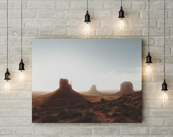 Impresión del desierto, Fotografía de paisaje de Arizona, Decoración moderna de Arizona, Cartel grande, Descarga digital, Aqua verde marrón, Decoración del suroeste, Arte