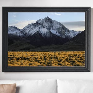 Mountain Print, Digital Download, Scandinavian Mountain Art Print, Nature Wall Art, Fine Art, Black and White Landscape, Wilderness Wall Art