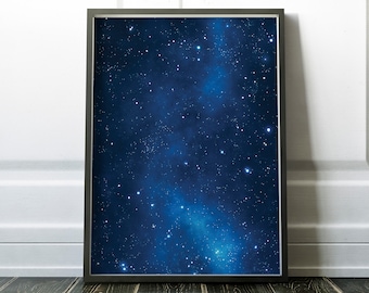 Galaxia imprimible, arte abstracto de descarga instantánea, impresión astrológica, impresión espacial, arte moderno, espacio, arte galáctico, arte espacial astrológico imprimible