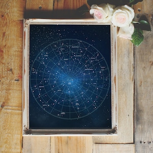 Konstellation Karte Sterne druckbare, Astrologie Sterne Druck sofortiger Download, druckbare Wandkunst, Galaxy, Konstellation Kunstdruck Raum Wohnkultur