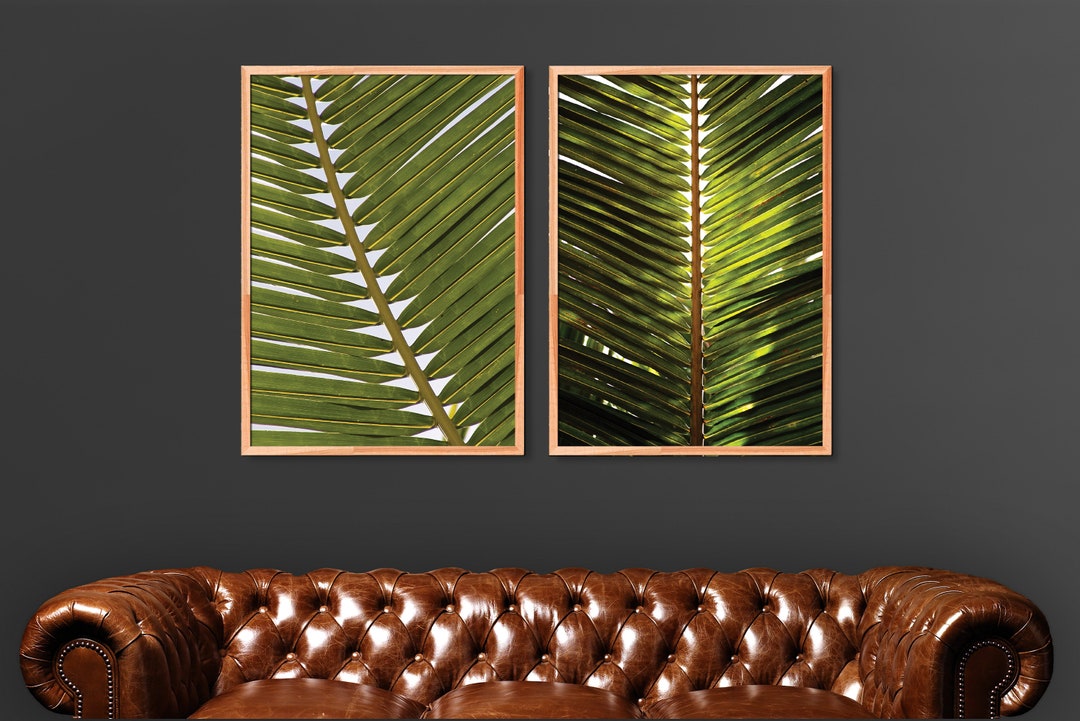 Tropical Art Set PRINTABLE Art SET Palm Leaf Print Set Etsy