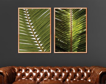 Tropical art Set, PRINTABLE art SET, Palm leaf print Set, Tropical print, Nature print, Tropical leaves, Palm tree leaves, Tropical decor