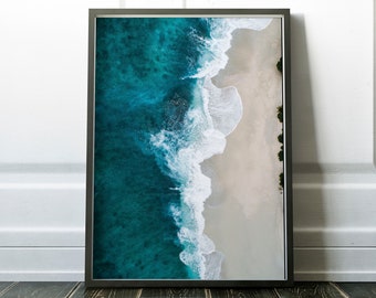 Ocean Print, Large Ocean Art Print, Oceanic Photography, Teal Blue Sea Photo, Ocean Waves Picture,Oversized Coastal Artwork Beach Wall Decor