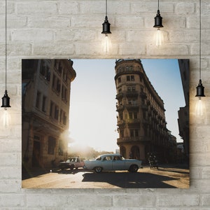 Cuba Photography, The Streets of Havana, Old Cars, turquoise, old havana, architecture, havana cuba, chasing light, INSTANT DOWNLOAD, Print