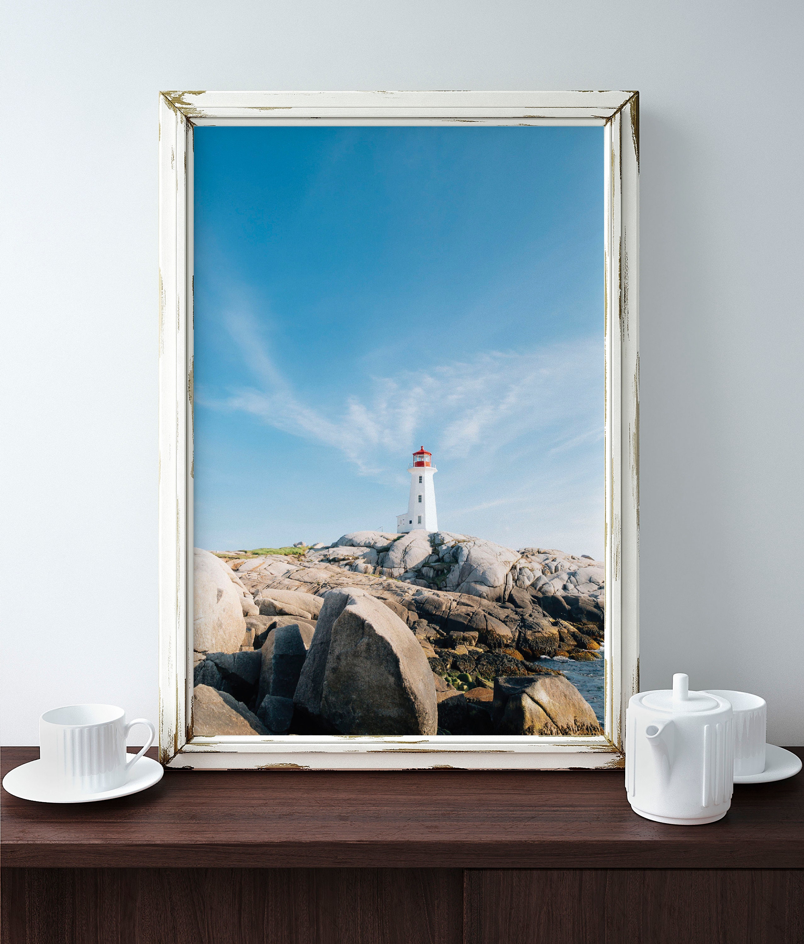 Lighthouse Printable Decor, Coastal Beach Decor, Nautical Wall Art ...