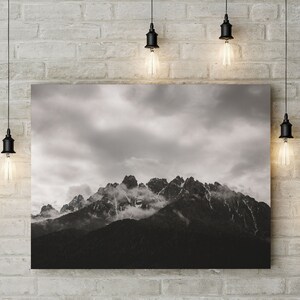 Foggy Forest Print, Woodland Poster, Printable Wall Art, Black & White Photography, Woods Print, Minimalist Home Decor, Digital Download Art