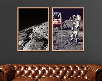 Astronaut Nursery Boys Room Printable Set, Apollo Space Art SET, Outer Space, NASA Digital Download, Printable Wall Decor set, Space Suit