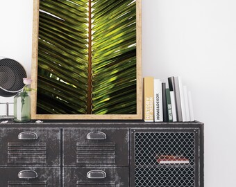 Tropical art, PRINTABLE art, Palm leaf print, Tropical print, Nature print, Tropical leaves, Palm tree leaves, Tropical decor, Photography