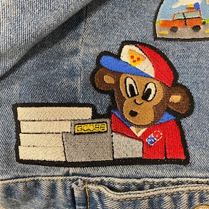 goose the band animal monkey pizza misheard lyric embroidered patch