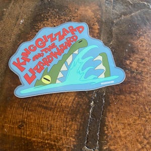 king gizzard and the lizard wizard alligator river cute sticker glossy