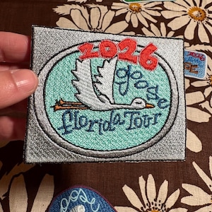 florida tour 2026 day of show patch goose the band spring tour embroidered patch st augustine clearwater orlando ft lauderdale