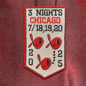 Chicago phish show patch July 2025 summer tour embroidered patch red white