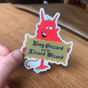 king gizzard and the lizard wizard devil cute sticker glossy