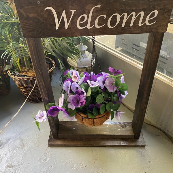 Outdoor Hanging Basket Plant Stand
