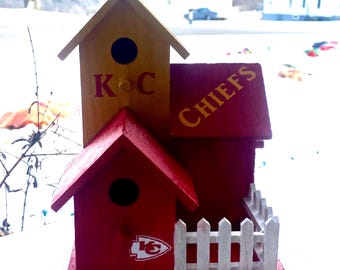 Kansas City Chiefs Hand painted Birdhouse