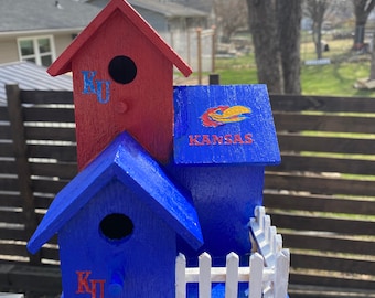 Hand Painted KU Birdhouse