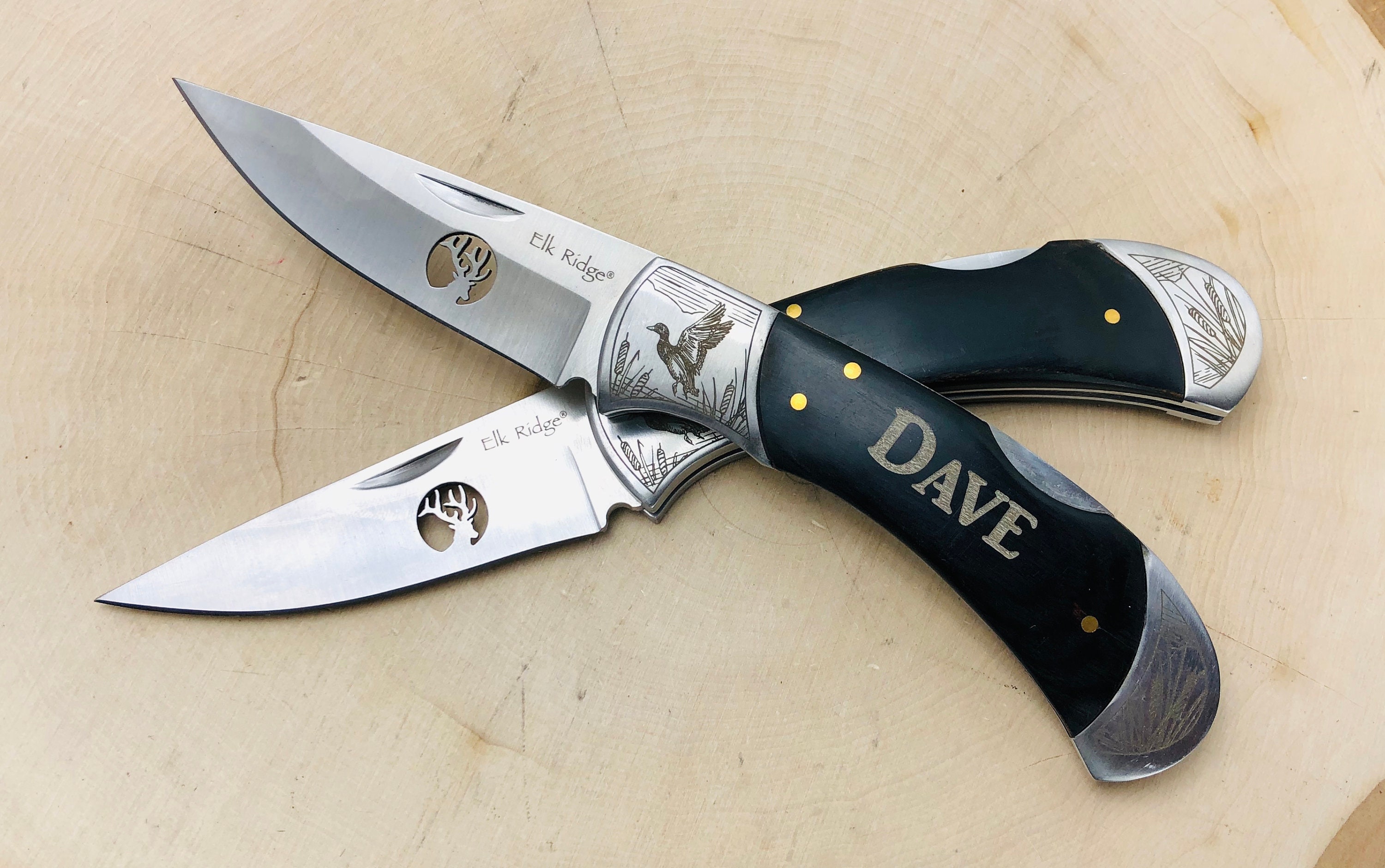 Duck Design Engraved Handle Pocket Knife Cool and Unique Etsy