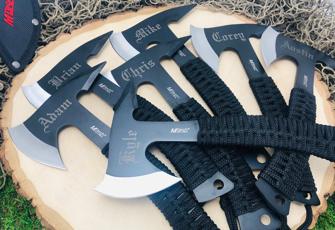 Unique Groomsmen Gifts, Set of 9 Cool Hatchets / Axes, Personalized ...