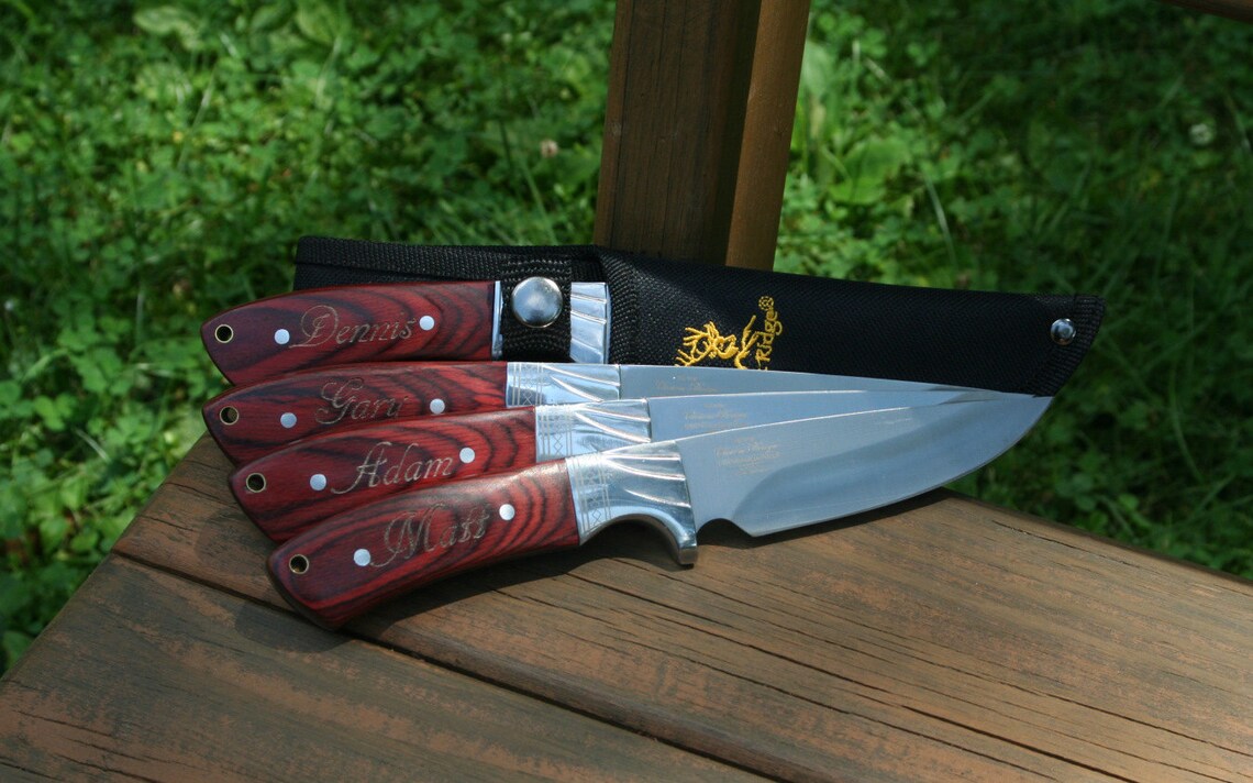 Engraved Hunting Knife and Sheath Elk Ridge Knives Unique Etsy