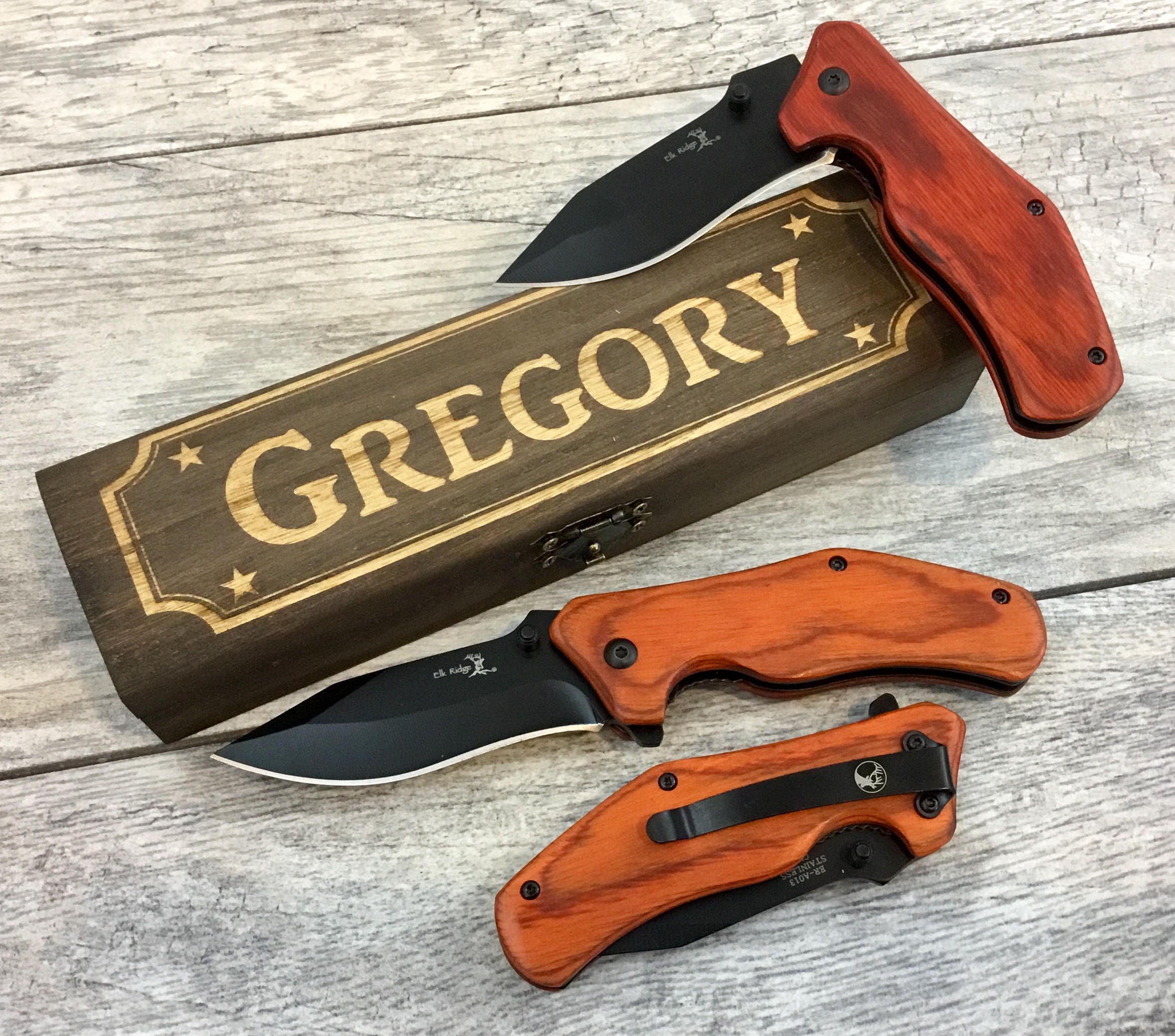 2 Groomsmen Engraved Knives Gift Ideas Pocket Knives and Gift Etsy