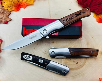 Kershaw Personalized Pocket Knife Gift, Best Man Proposal Gift High Quality Kershaw folding knife, Laser Engraved Gift for Him, Wedding Men