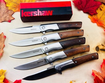 Set of 5 Quality Groomsmen Proposal Gift Ideas, Custom Engraved Kershaw Pocket Knives, Personalized Grooms Party Kershaw Knife Gifts