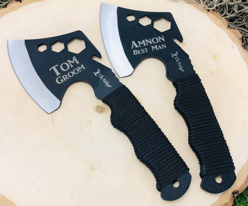 Cool Engraved Hatchet / Axe Head With Nylon Sheath Unique Etsy