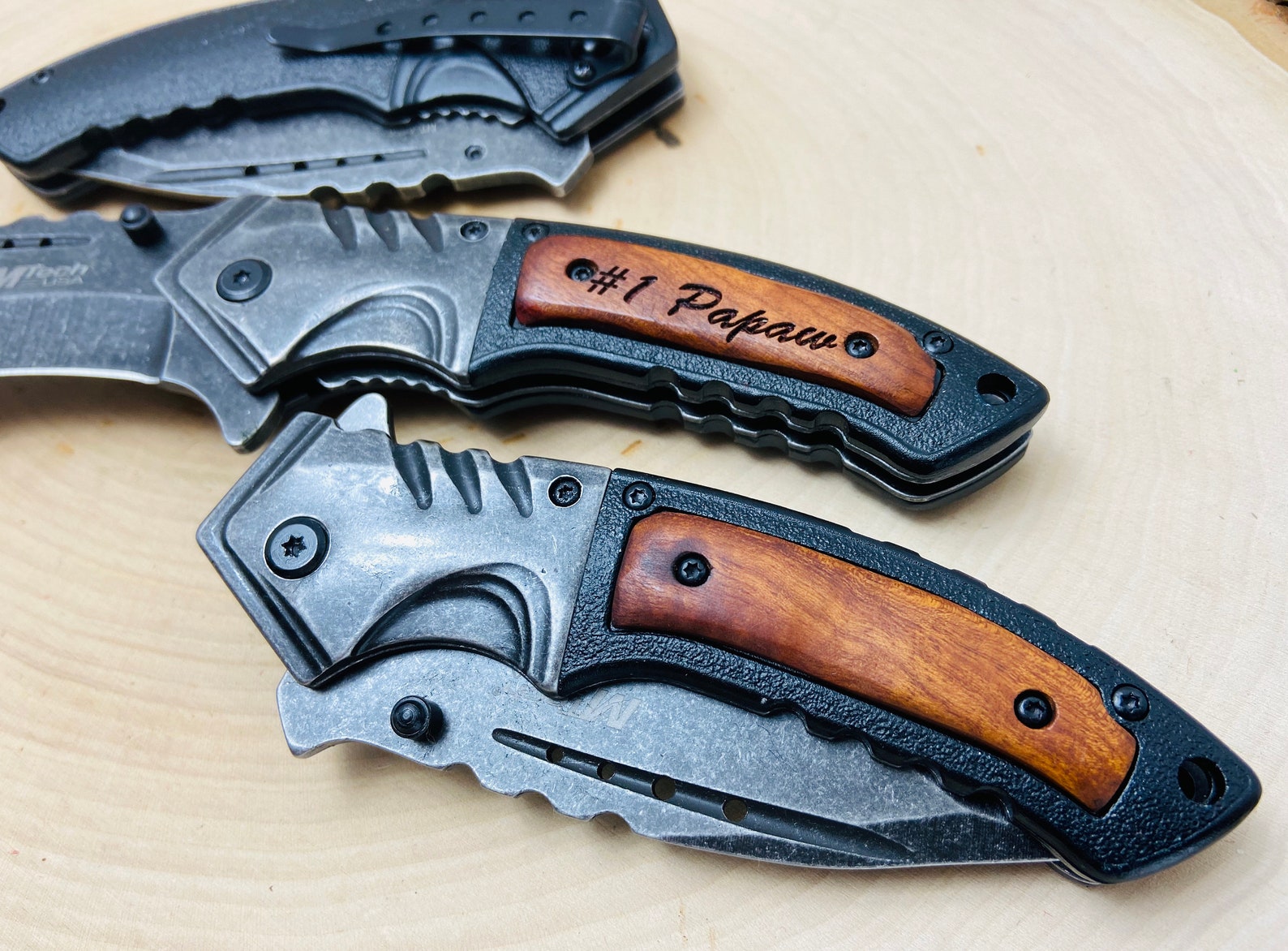 Personalized Large Pocket Knife Unique Gift For Mens Etsy