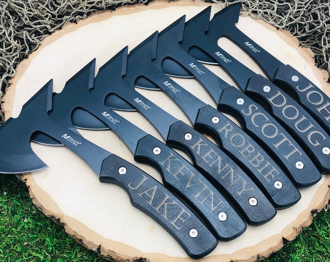 7 Groomsmen Proposal Gift Ideas | Custom Engraved Axe | Personalized Best Man Thank You | Unique Wedding Favor for Men